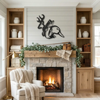 Hunting & Fishing Metal Wall Art – Deer, Duck and Bass Rustic Steel Sign