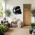 Personalized Steam Locomotive Metal Wall Art – Custom Railroad Train Name Sign – Vintage Train Decor – Railroad Enthusiast Gift