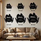 Personalized Trike Motorcycle Metal Wall Art | Custom Garage Metal Sign | Three-Wheel Motorcycle Wall Decor | Biker Gift | 3 Custom Text Lines | Made in USA
