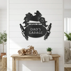 Personalized Trike Motorcycle Metal Wall Art | Custom Garage Metal Sign | Three-Wheel Motorcycle Wall Decor | Biker Gift | 3 Custom Text Lines | Made in USA