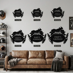 Personalized Touring Motorcycle Metal Wall Art | Custom Motorcycle Garage Sign | Biker Workshop Metal Decor | Custom Garage Wall Sign | 3 Custom Text Lines | Made in USA