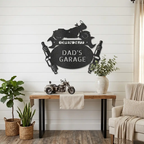 Cruiser Motorcycle Biker Mechanic Monogram Personalized Metal Art Wall Sign