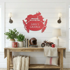 Personalized Touring Motorcycle Metal Wall Art | Custom Motorcycle Garage Sign | Biker Workshop Metal Decor | Custom Garage Wall Sign | 3 Custom Text Lines | Made in USA