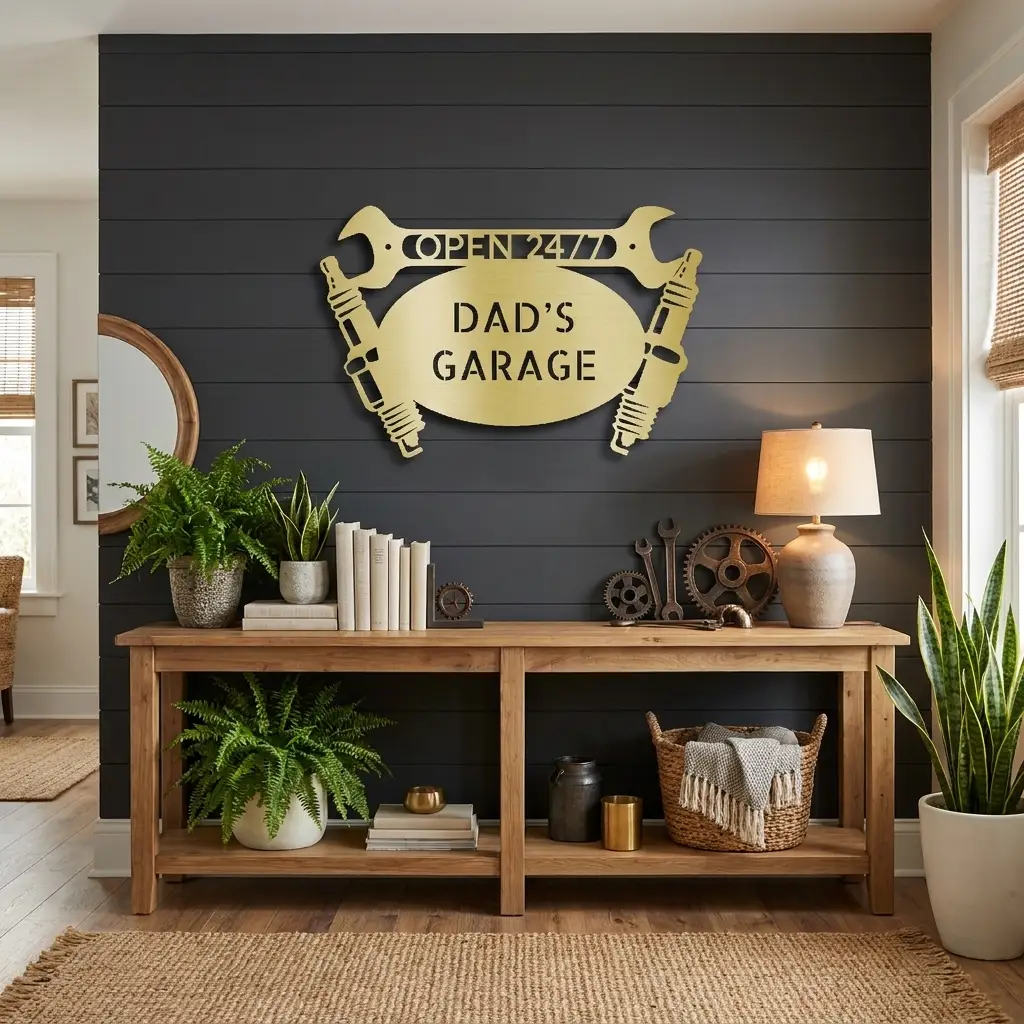 Garage Auto Mechanic Personalized Metal Art Wall Sign
