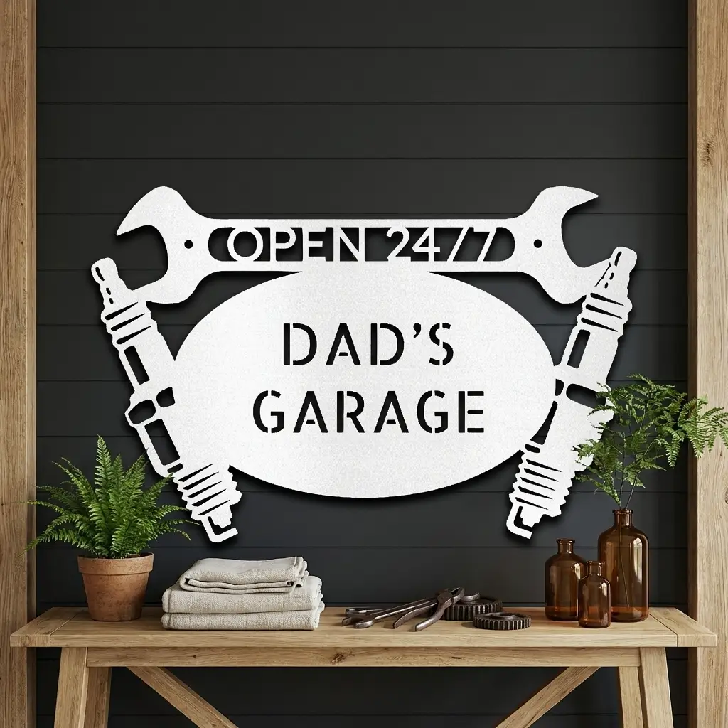 Garage Auto Mechanic Personalized Metal Art Wall Sign