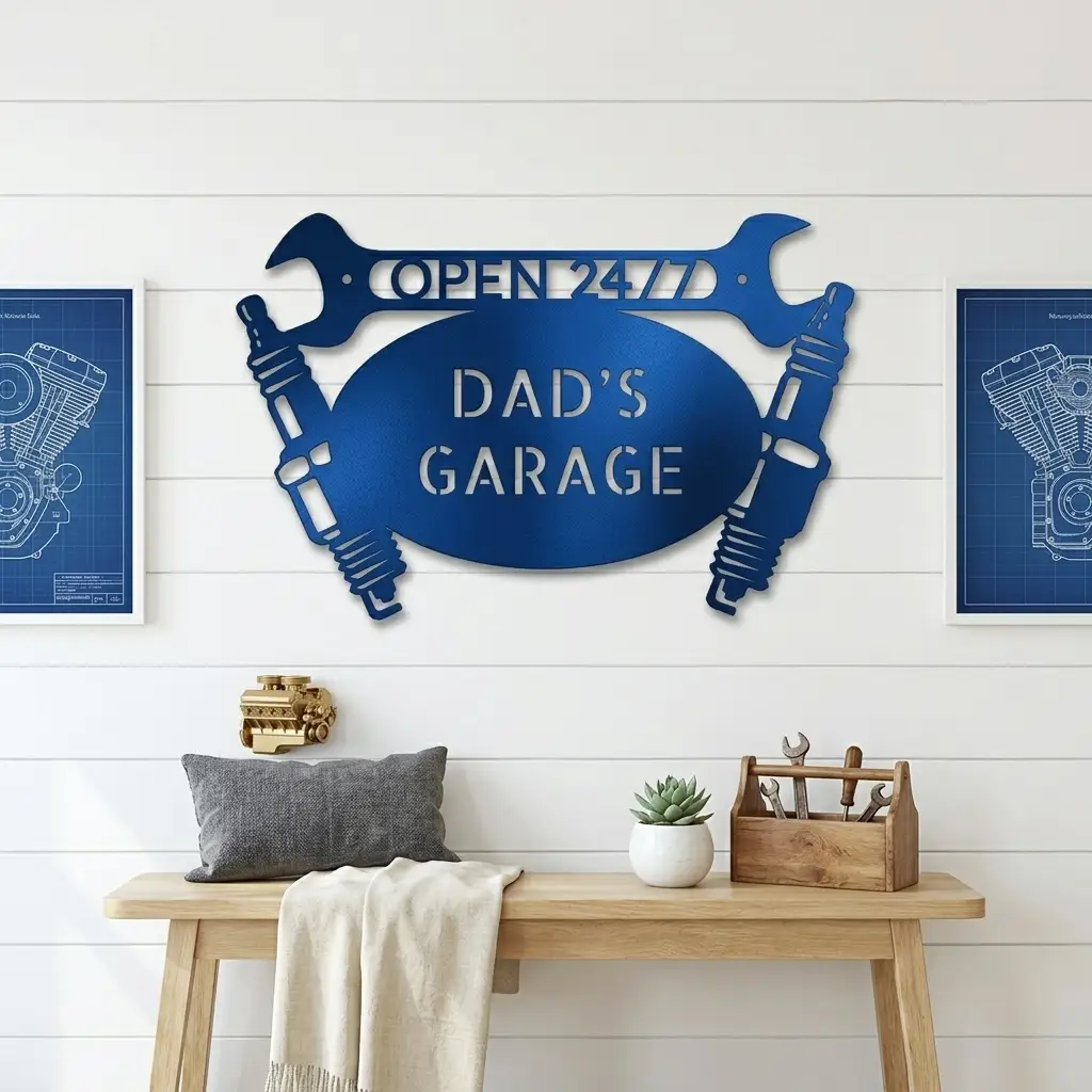Garage Auto Mechanic Personalized Metal Art Wall Sign