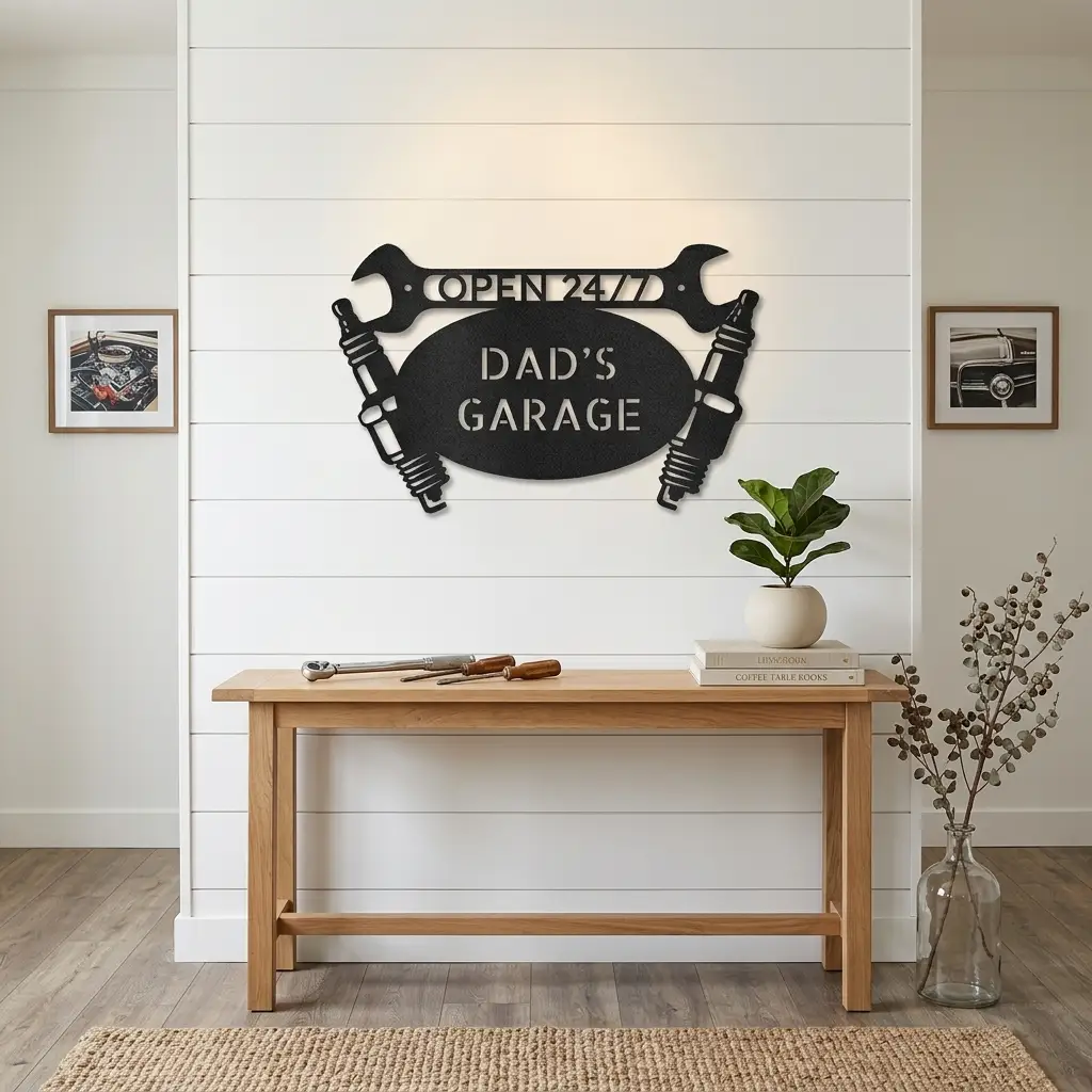 Garage Auto Mechanic Personalized Metal Art Wall Sign