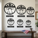 Personalized Liberty Bell Metal Sign | Custom Patriotic Wall Art | American Freedom Decor | Liberty Bell Steel Wall Hanging | Made in USA