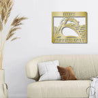 Hog Motorcycle Parking Personalized Name Indoor Outdoor Steel Sign Metal Art
