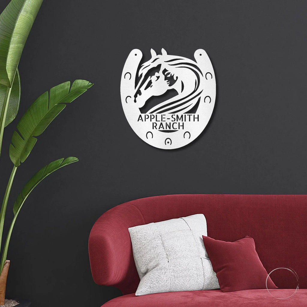 Horse Owner Monogram Personalized Indoor Outdoor Steel Sign