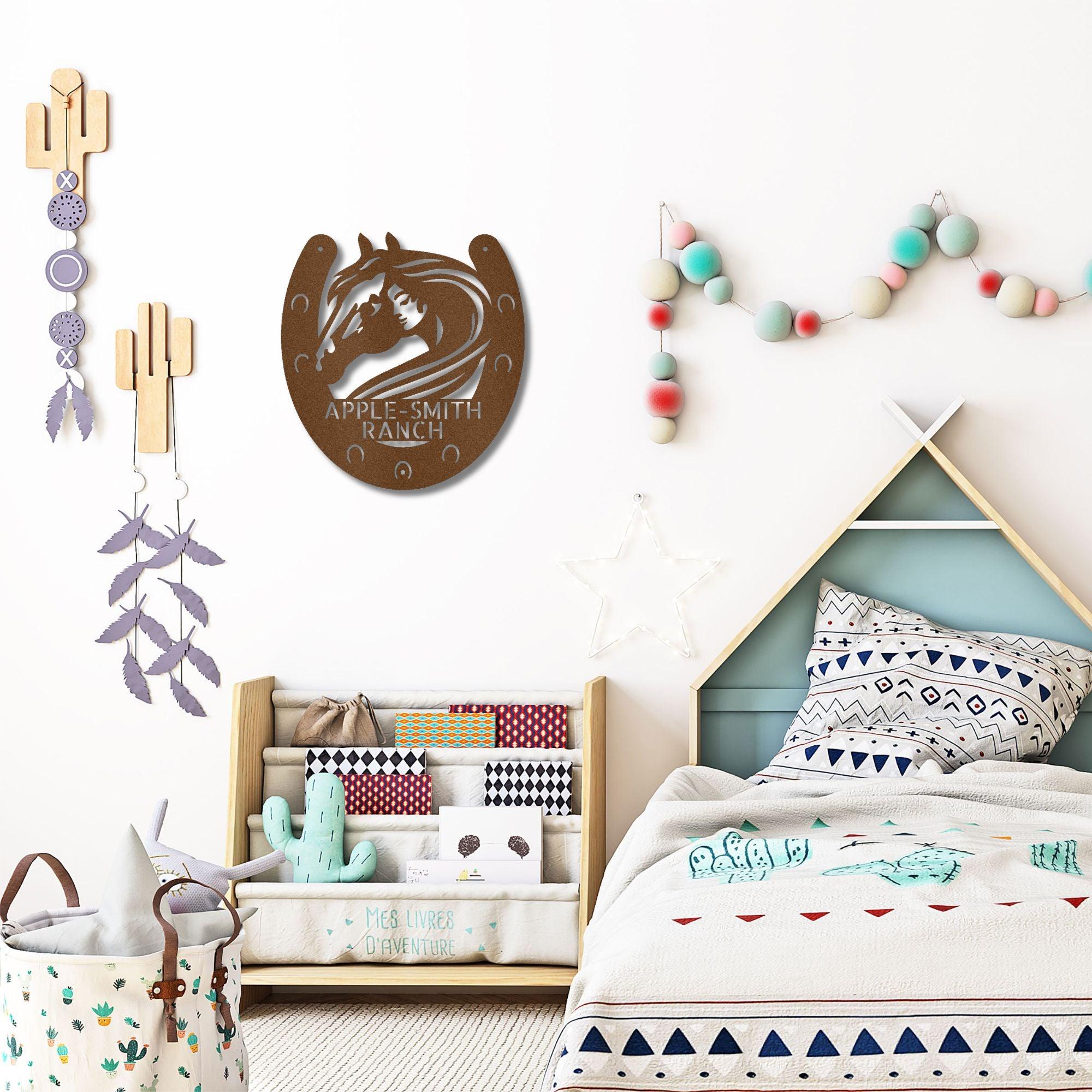 Horse Owner Monogram Personalized Indoor Outdoor Steel Sign - Mallard Moon Gift Shop