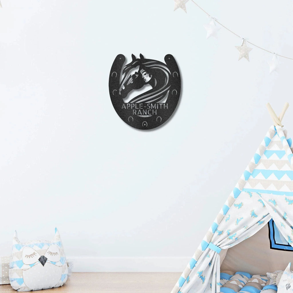 Horse Owner Monogram Personalized Indoor Outdoor Steel Sign