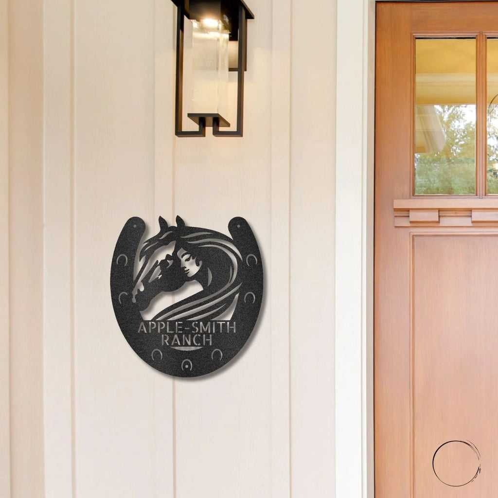 Horse Owner Monogram Personalized Indoor Outdoor Steel Sign