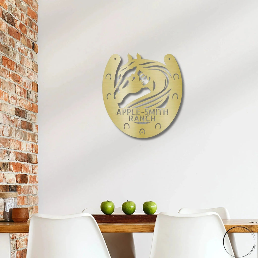 Horse Owner Monogram Personalized Indoor Outdoor Steel Sign