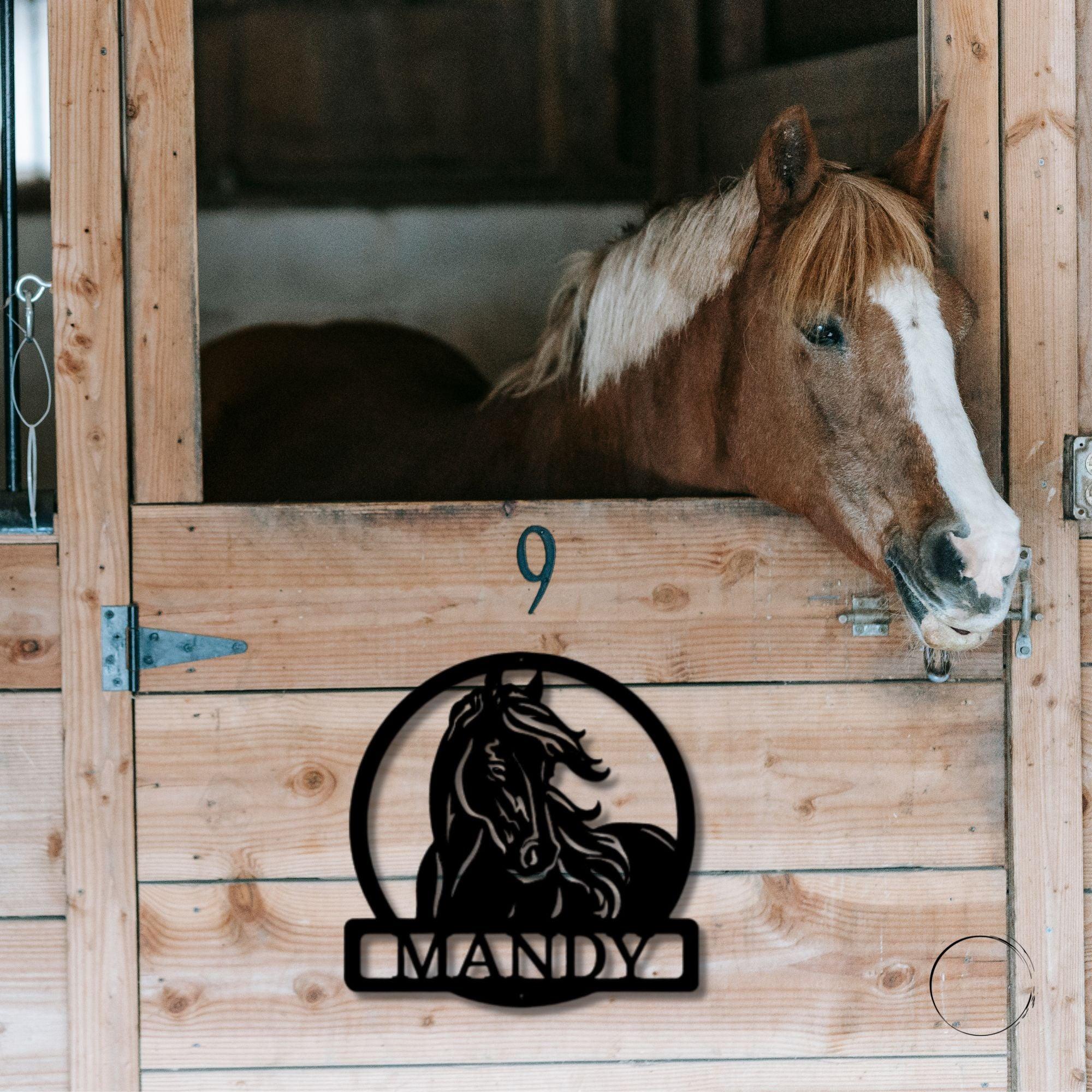 Horse Personalized Metal Wall Art Sign - Mallard Moon Gift Shop