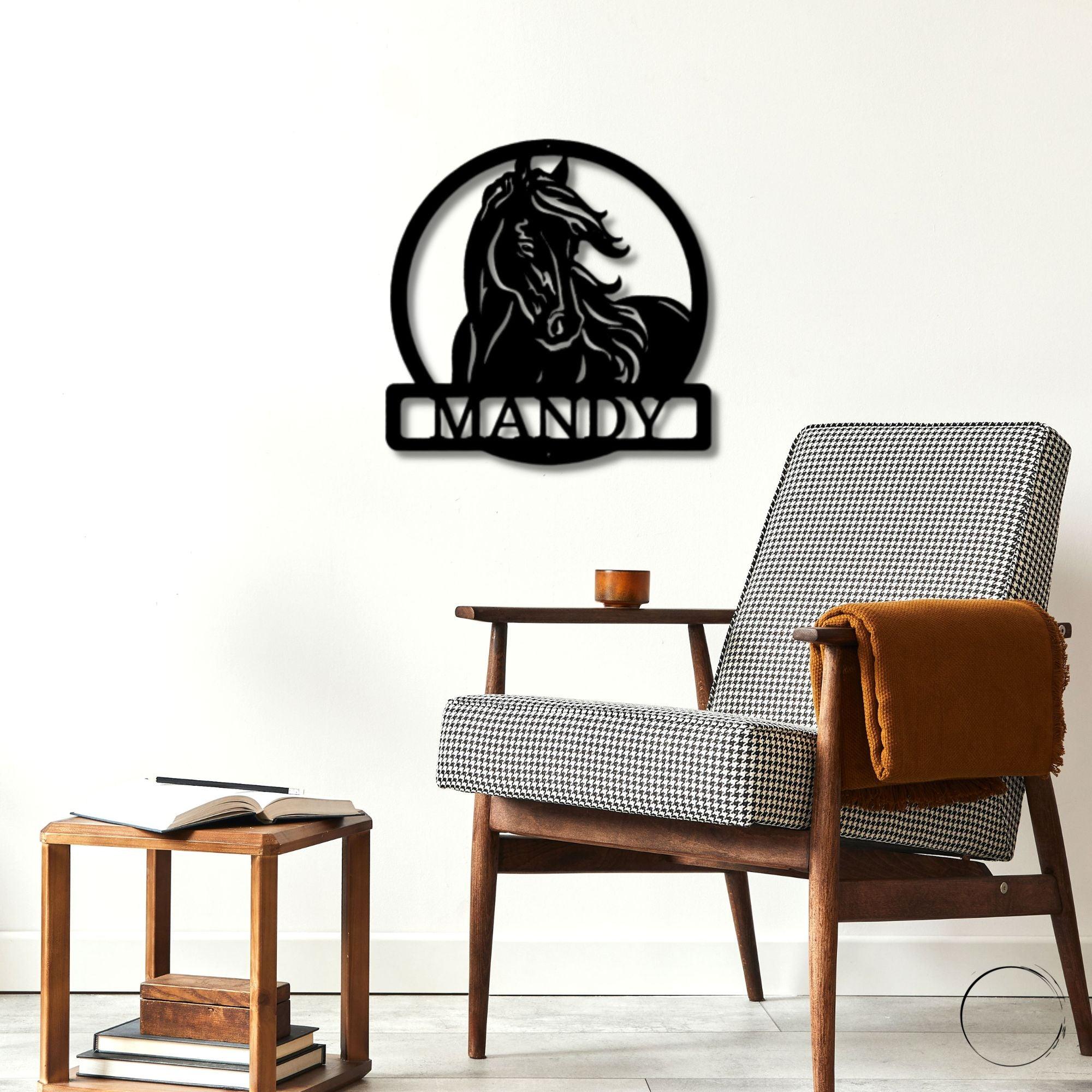 Horse Personalized Metal Wall Art Sign - Mallard Moon Gift Shop