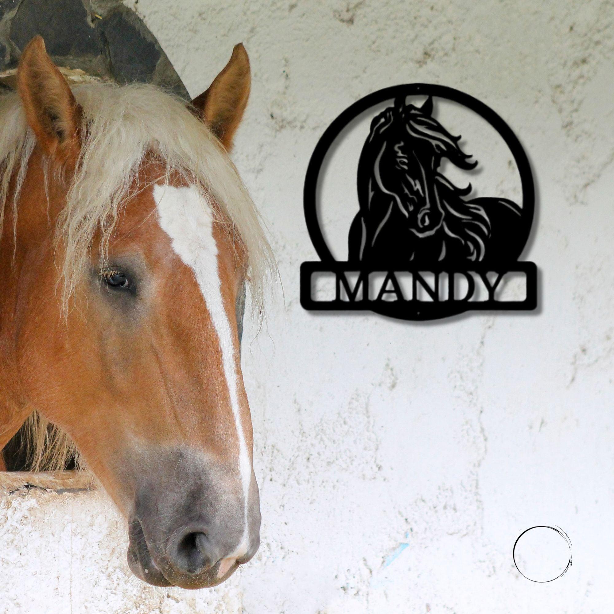 Horse Personalized Metal Wall Art Sign - Mallard Moon Gift Shop