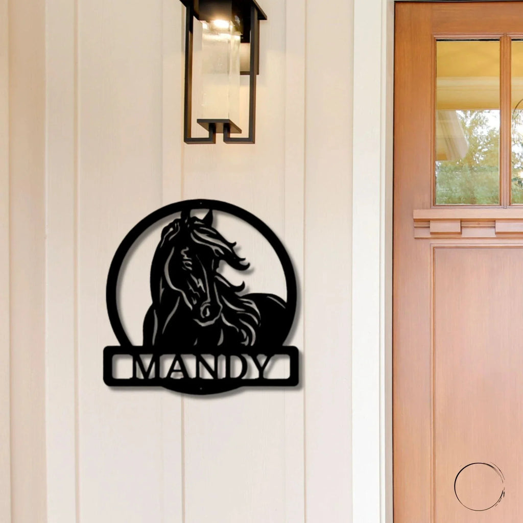Horse Personalized Metal Wall Art Sign