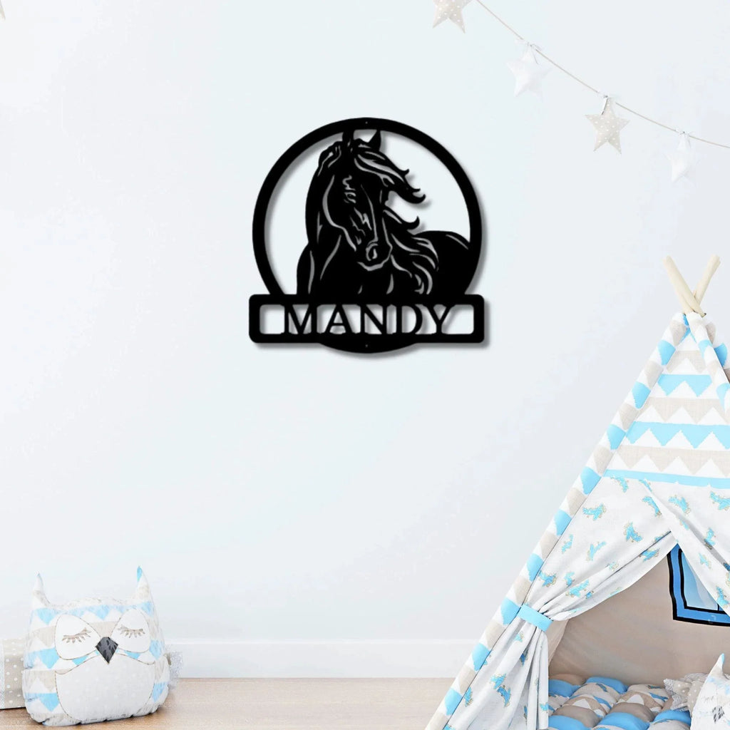 Horse Personalized Metal Wall Art Sign