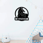 Horse Personalized Metal Wall Art Sign