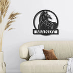 Horse Personalized Metal Wall Art Sign