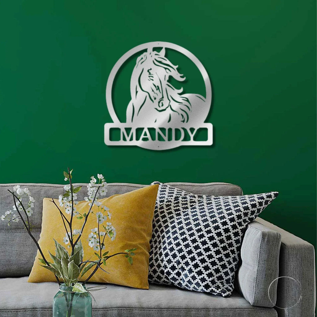 Horse Personalized Metal Wall Art Sign