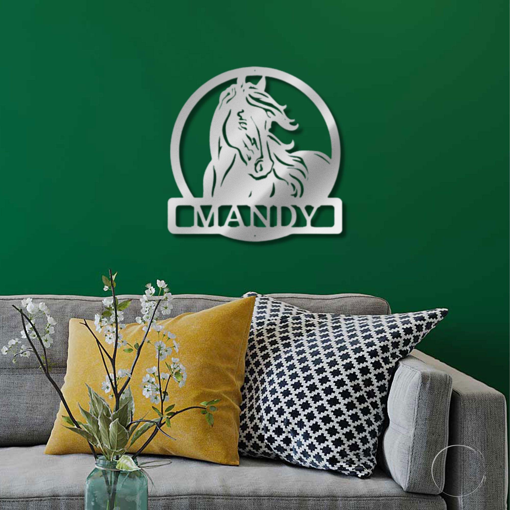 Horse Personalized Metal Wall Art Sign - Mallard Moon Gift Shop