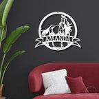 Horse Personalized Name Metal Art Wall Sign