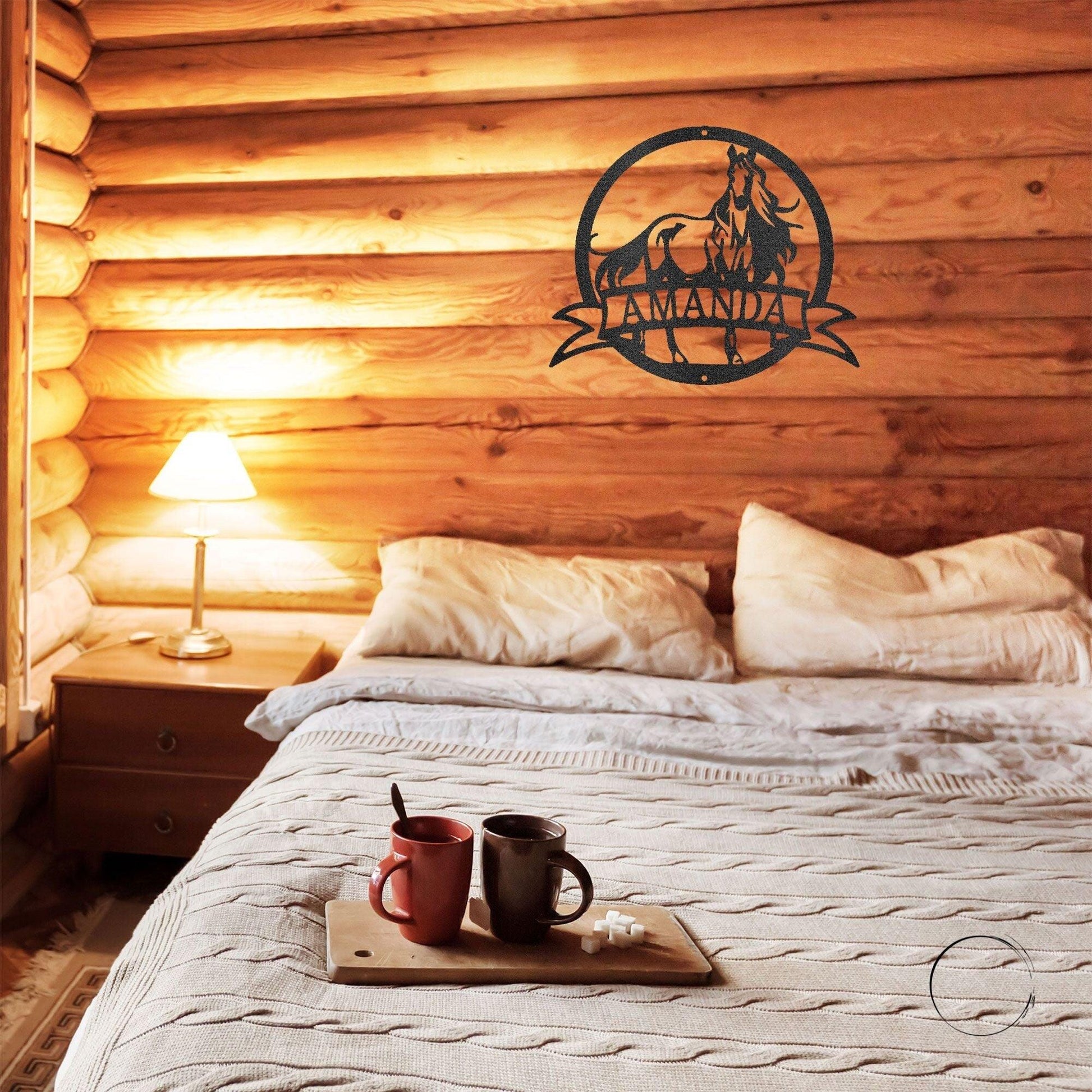 Horse Personalized Name Metal Art Wall Sign - Mallard Moon Gift Shop