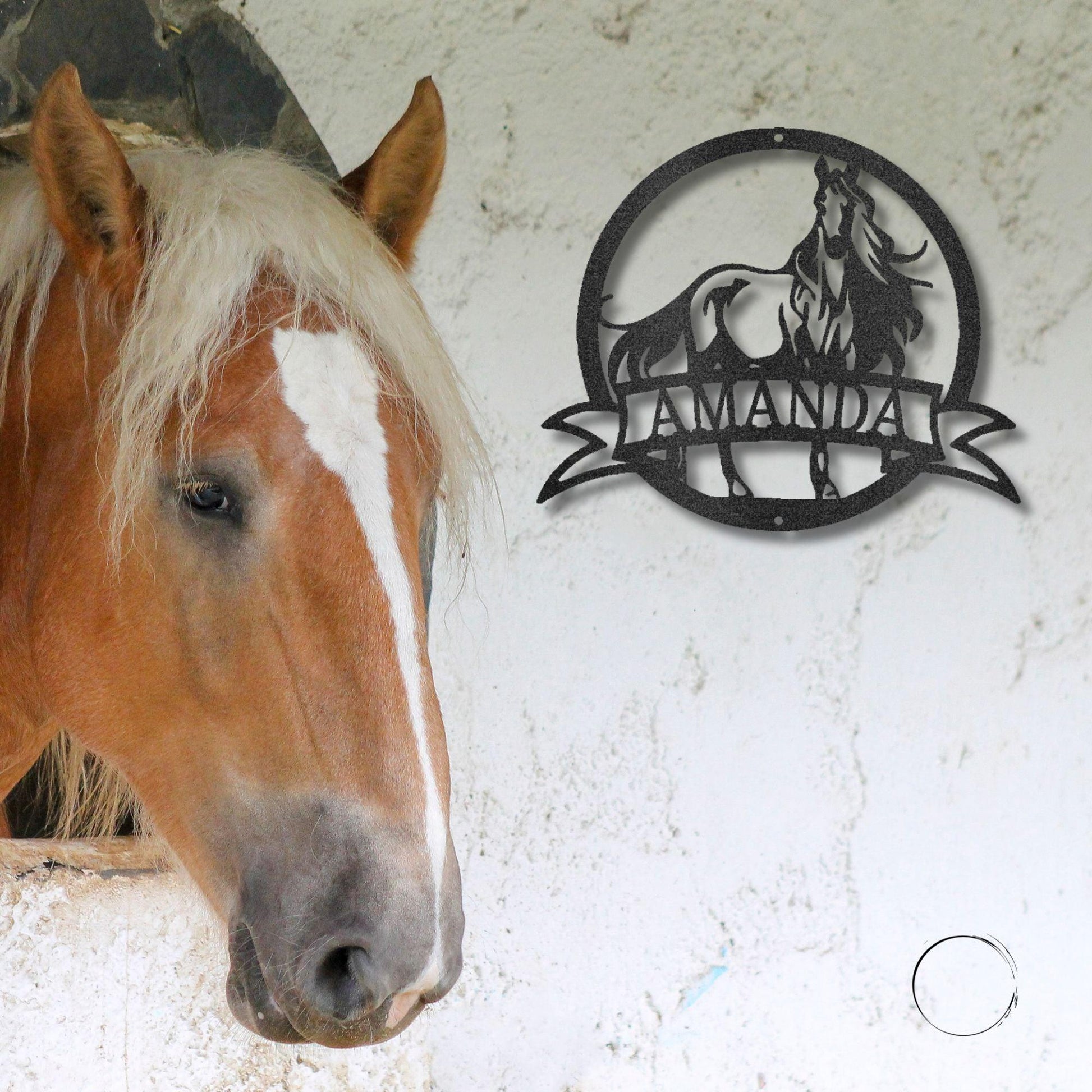 Horse Personalized Name Metal Art Wall Sign - Mallard Moon Gift Shop