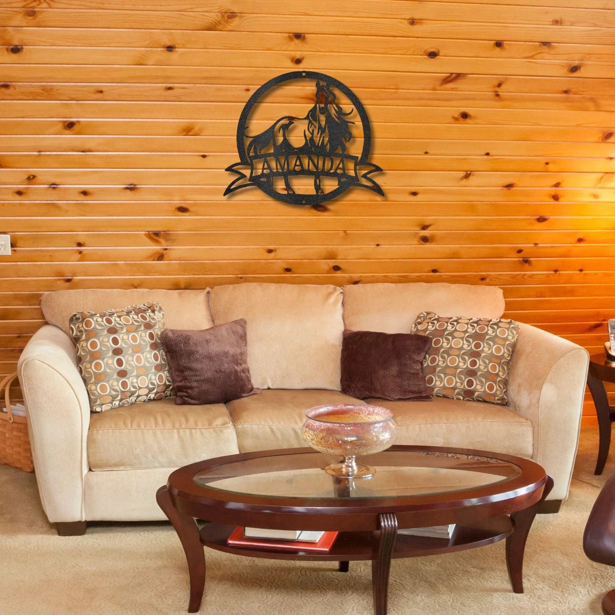 Horse Personalized Name Metal Art Wall Sign