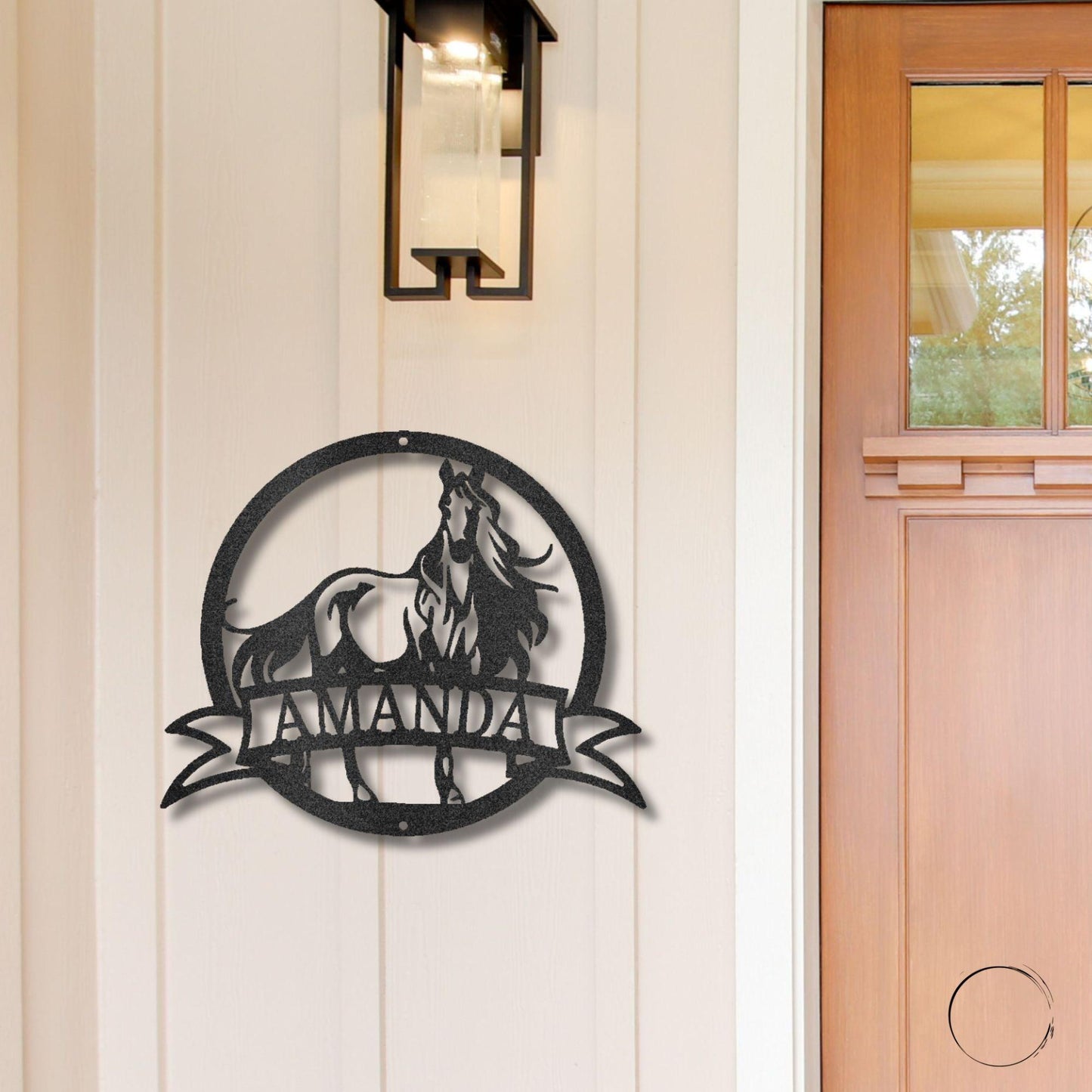 Horse Personalized Name Metal Art Wall Sign - Mallard Moon Gift Shop