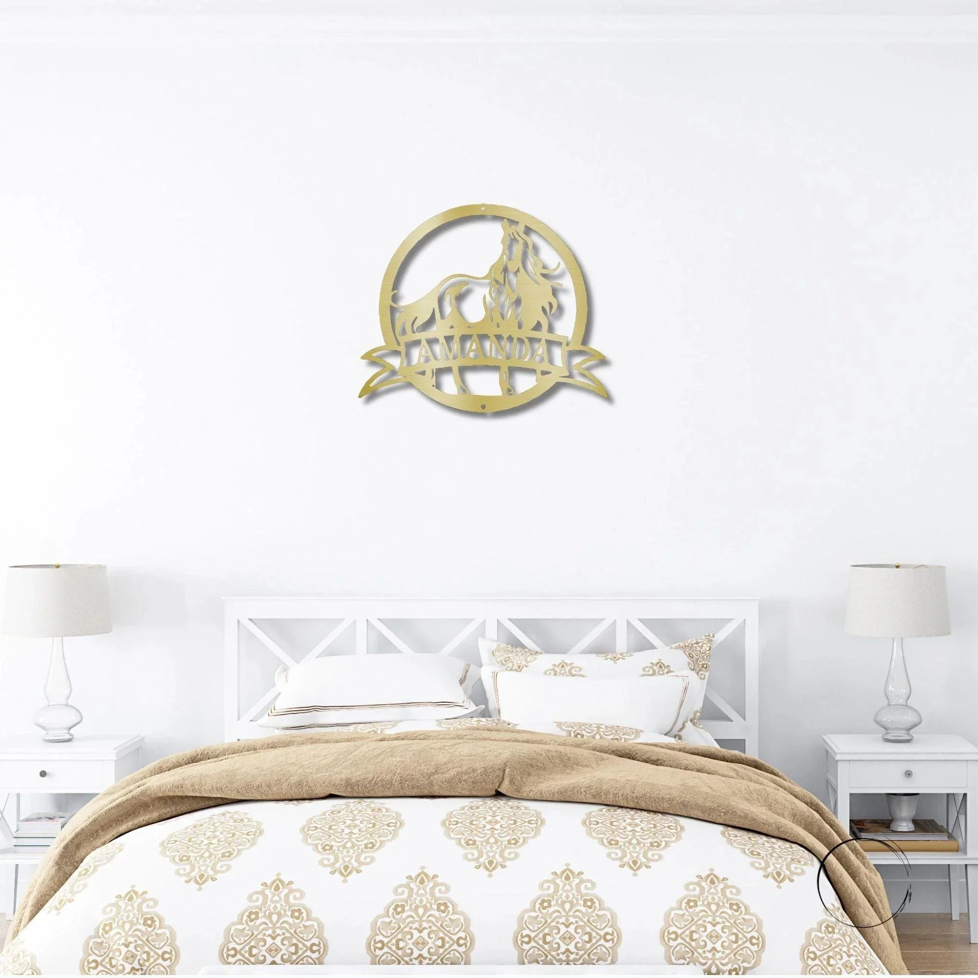 Horse Personalized Name Metal Art Wall Sign