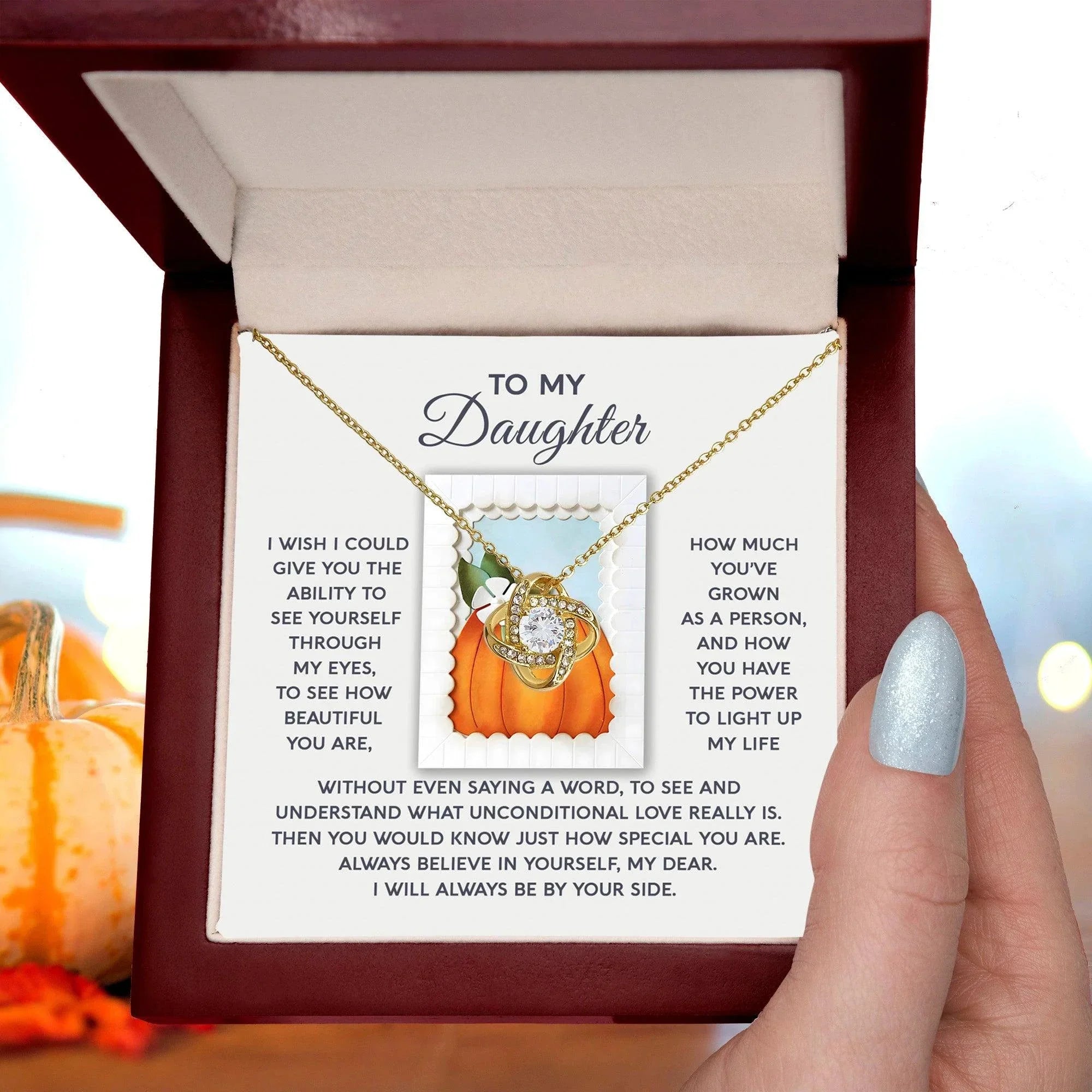 Gift for Daughter - How Special - Love Knot Pendant Necklace