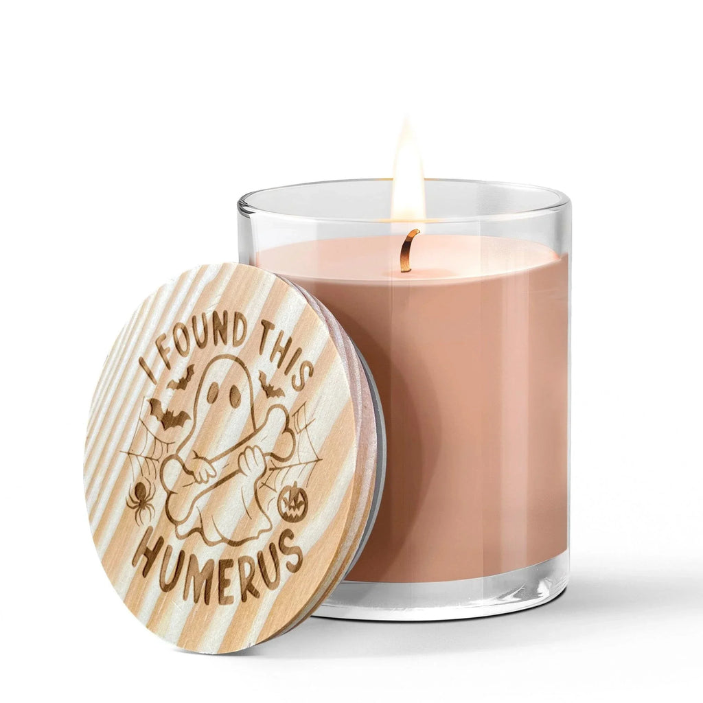 Halloween Ghost, I Found This Humerus - Engraved Lid 14 oz Soy Scented Candle