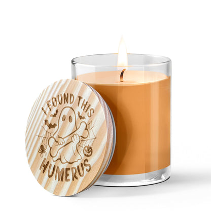 Halloween Ghost, I Found This Humerus - Engraved Lid 14 oz Soy Scented Candle - Mallard Moon Gift Shop