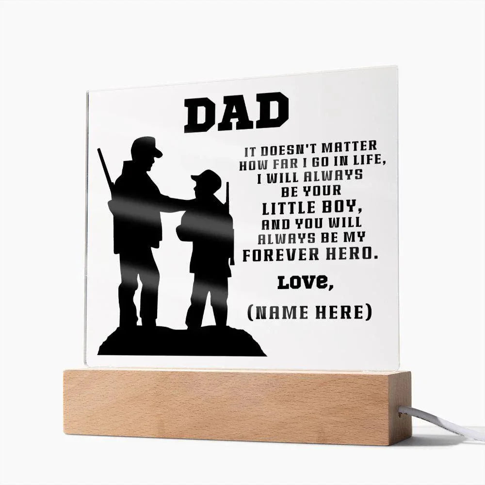 Hunter Father and Son Personalized Acrylic Plaque