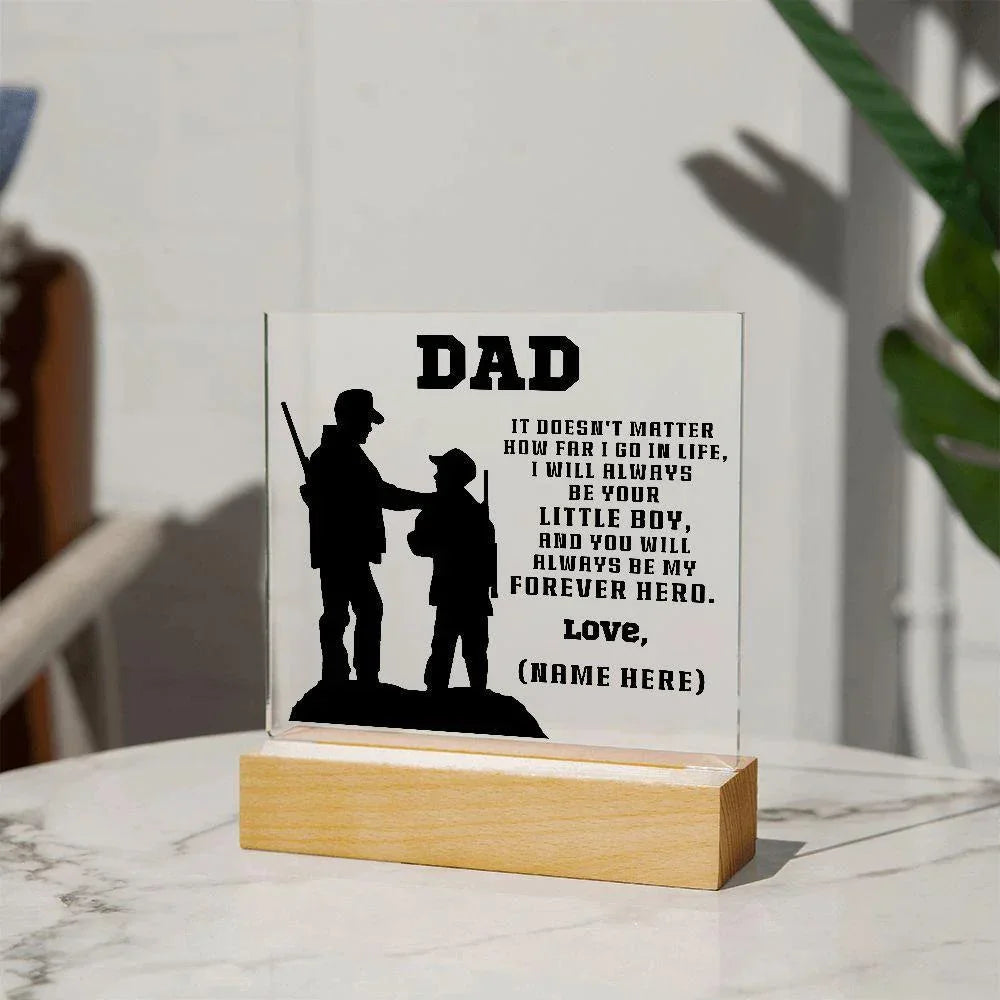 Hunter Father and Son Personalized Acrylic Plaque