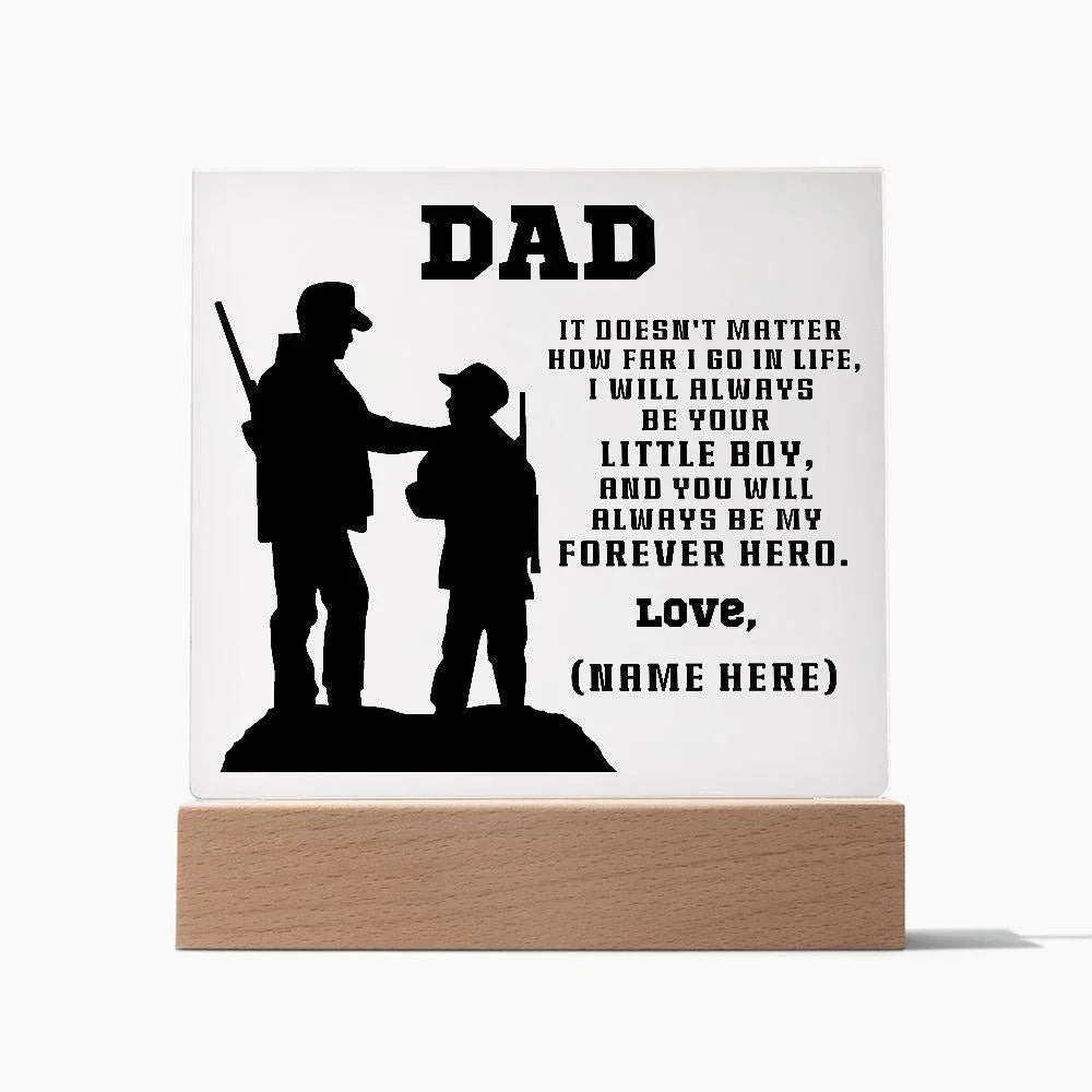 Hunter Father and Son Personalized Acrylic Plaque