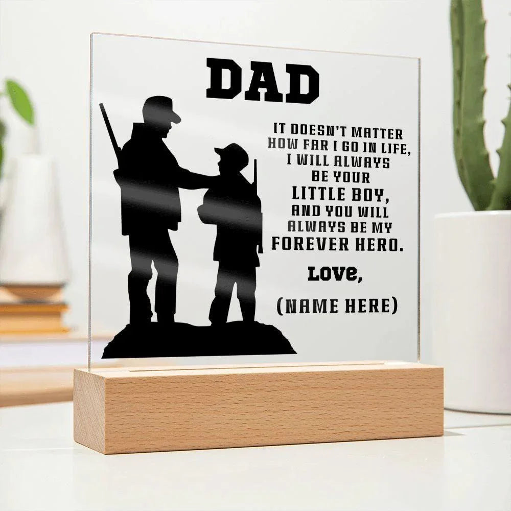 Hunter Father and Son Personalized Acrylic Plaque
