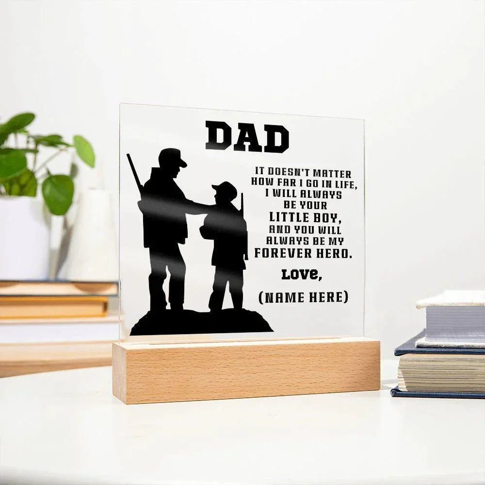 Hunter Father and Son Personalized Acrylic Plaque