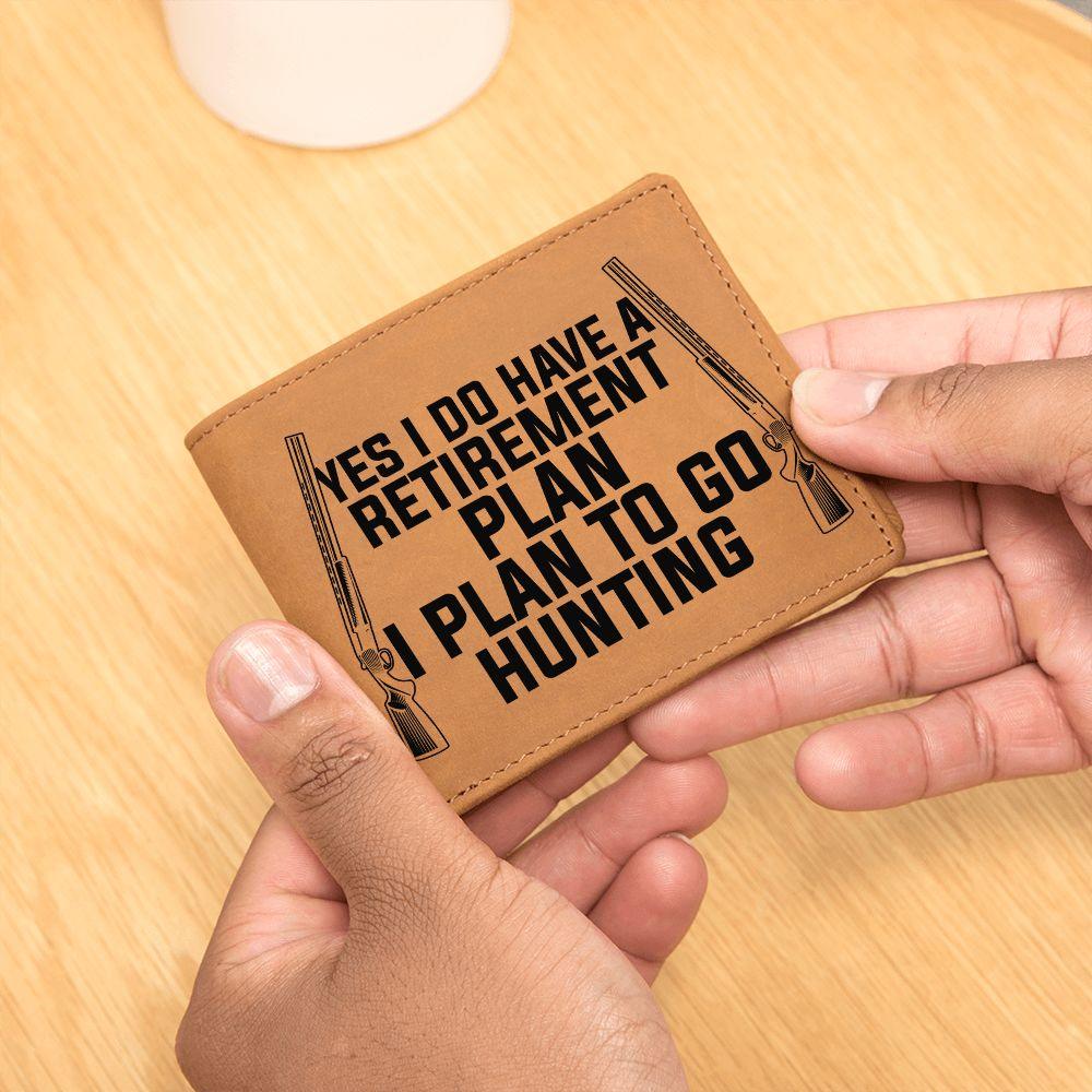 Hunter Retirement Plan Leather Wallet - Mallard Moon Gift Shop