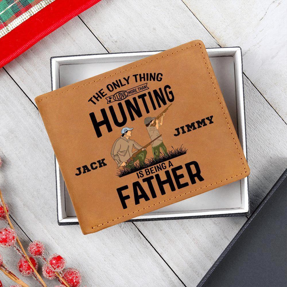 Hunting Father Personalized Leather Wallet