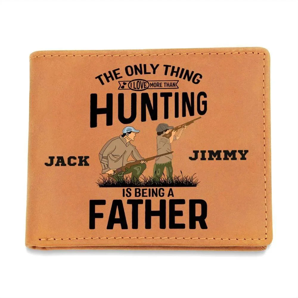 Hunting Father Personalized Leather Wallet