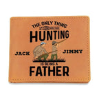 Hunting Father Personalized Leather Wallet