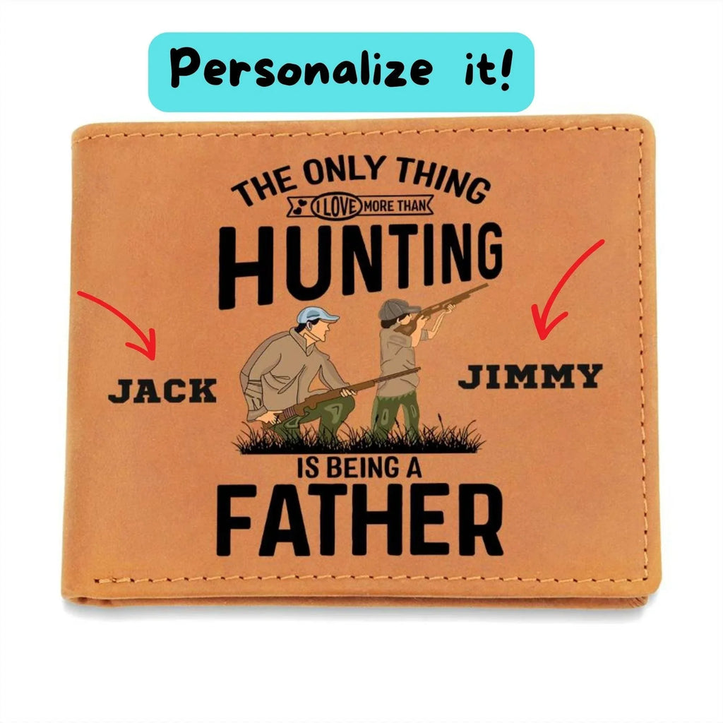 Hunting Father Personalized Leather Wallet