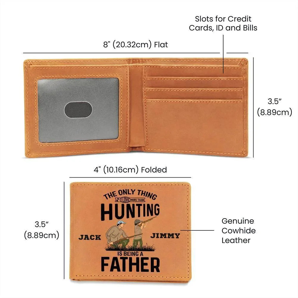 Hunting Father Personalized Leather Wallet