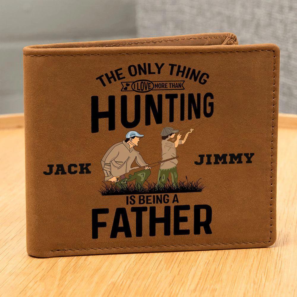 Hunting Father Personalized Leather Wallet
