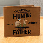Hunting Father Personalized Leather Wallet