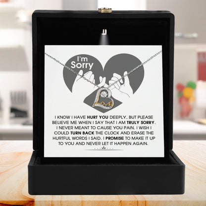 Apology Gift for Girlfriend, Wife, Soulmate - Sorry, Hurtful Words - Love Dancing Heart Pendant Necklace - Mallard Moon Gift Shop